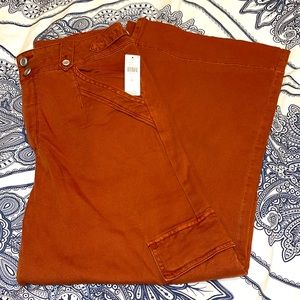 Anthropologie Pilcro wide leg cargo NEW w/ tag!! Stunning burnt orange rust